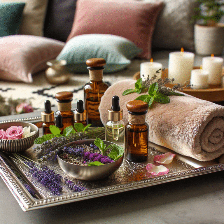 use homemade spa hacks with oils and herbs for a luxurious feel