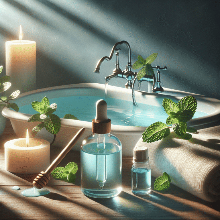 diy peppermint oil bath for soothing muscles